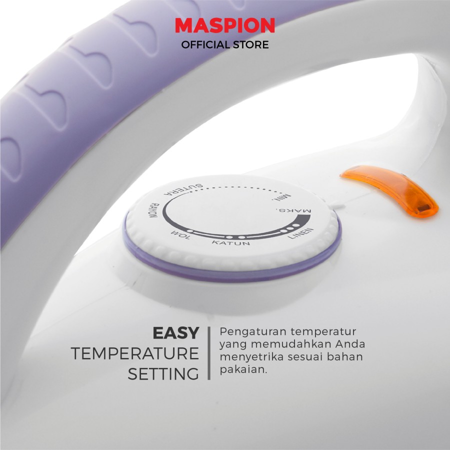 Maspion Setrika Listrik Putih Biru - HA-340 | HA340